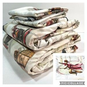 Pottery Barn Kids Teen Harry Potter Storybook Organic FULL sheet set DOUBLE